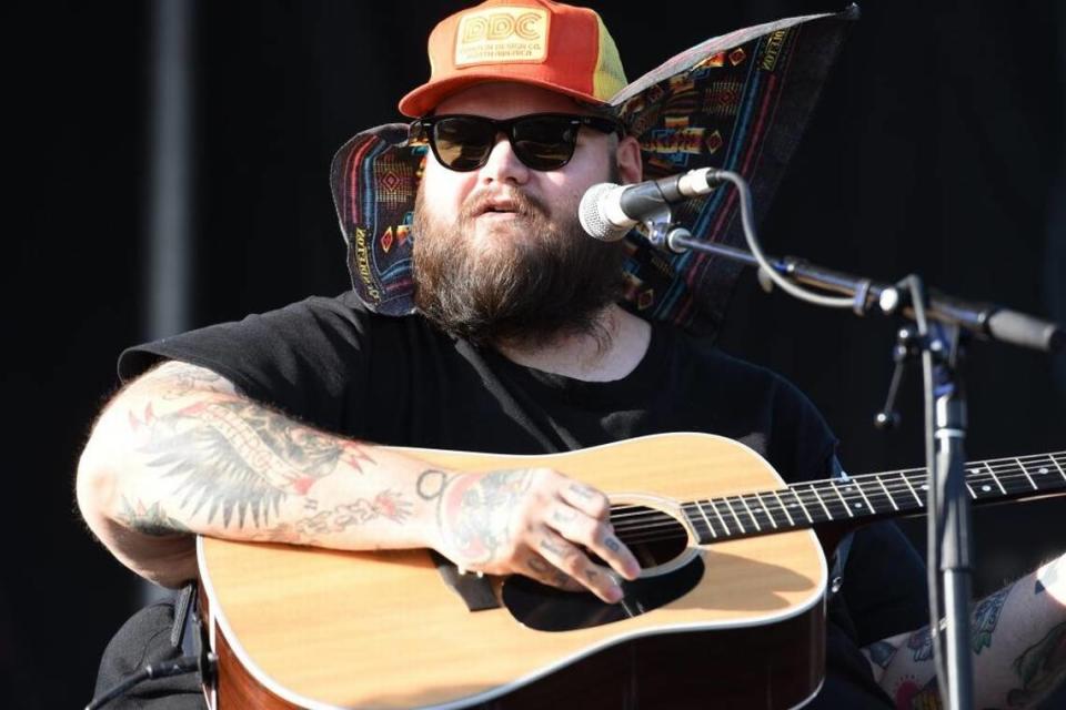 John Moreland played the Port Stage at Louisville’s Forecastle Festival July 14, 2017. He returns to The Burl and then to Railbird.