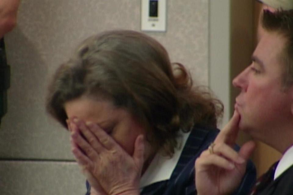 Jane Dorotik reacts as the guilty verdict was read in court. / Credit: CBS News