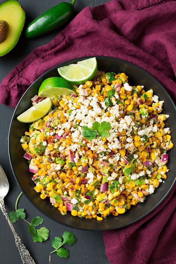 Mexican Street Corn Salad with Avocado