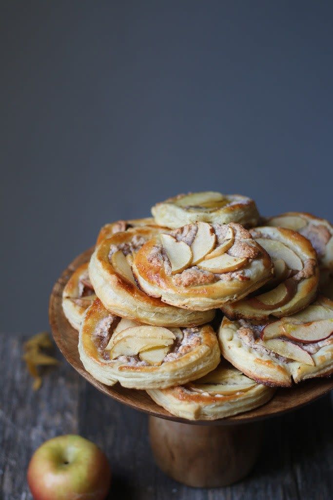 Almond-Cardamom Cream Stuffed Apple Tarts