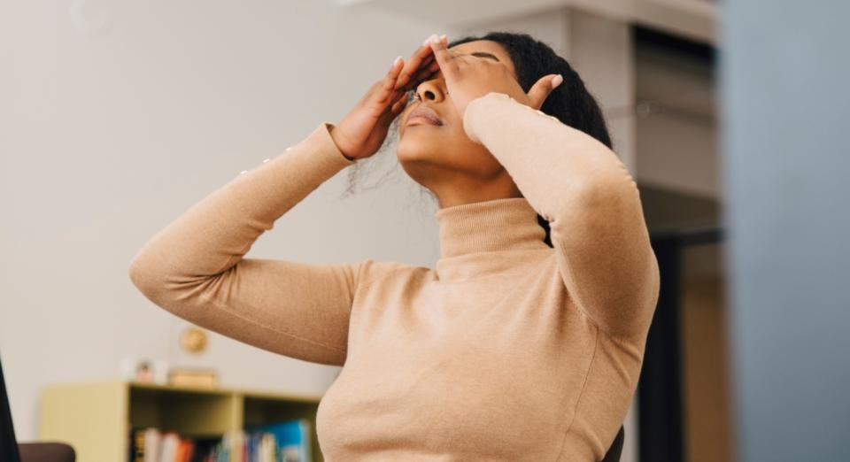 For some, lockdown easing can feel overwhelming (posed by model, Getty)