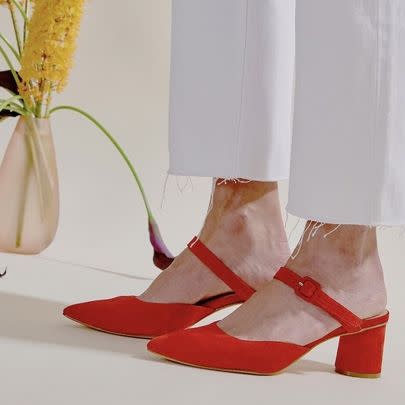 A pair of timeless block heel mules designed specifically for a day spent on your feet