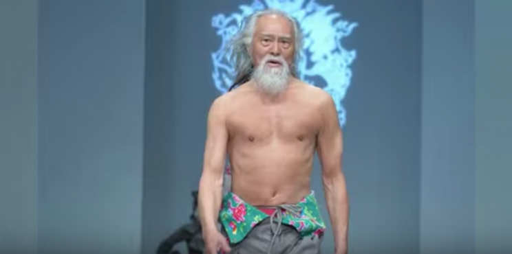 'China's hottest grandpa' is determined to defy the ageing process [Photo: YouTube]