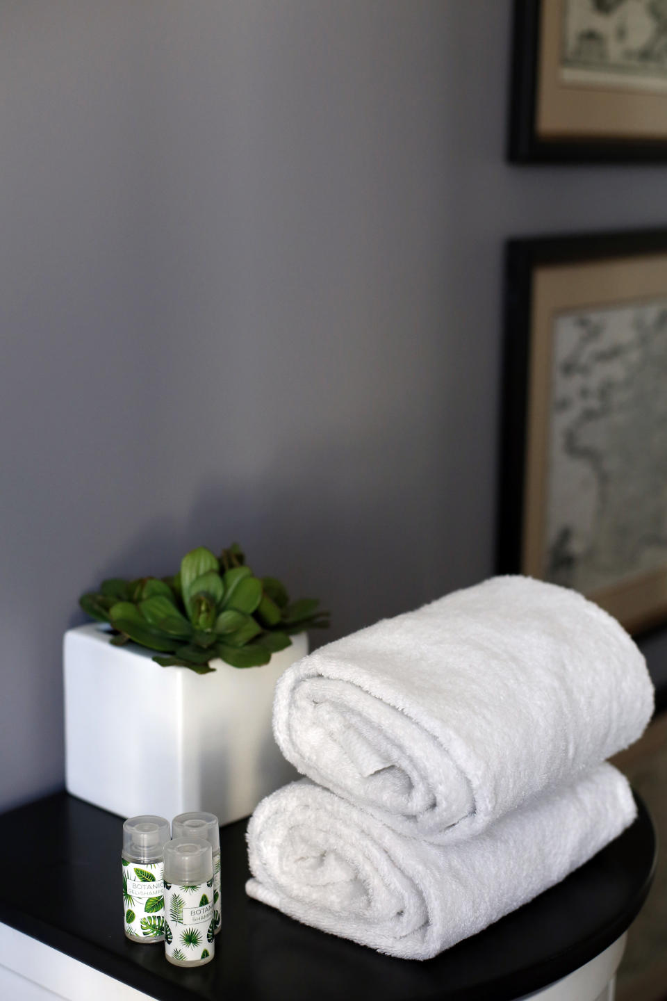 In this Thursday, Sept. 20, 2018 photo, towels are placed in an apartment located on Airbnb in Paris. The spectacular growth of Airbnb in Paris, the top worldwide location for the internet giant is also raising alarms in the French capital. Some Parisians and officials at City Hall blame the site for driving Parisian families out of the city center, leading to school closures and concerns that the French capital is losing its life and charms. (AP Photo/Thibault Camus)