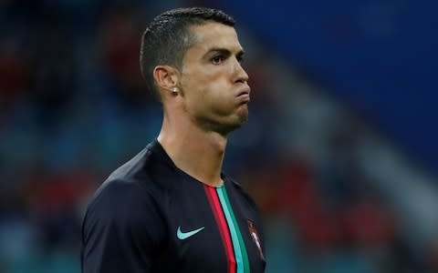 Cristiano Ronaldo in his training top - Credit: REUTERS/Murad Sezer