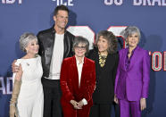 <p>Tom Brady poses with Rita Moreno, Sally Field, Lily Tomlin and Jane Fonda at the Los Angeles premiere screening of <em>80 For Brady</em> on Jan. 31.</p>