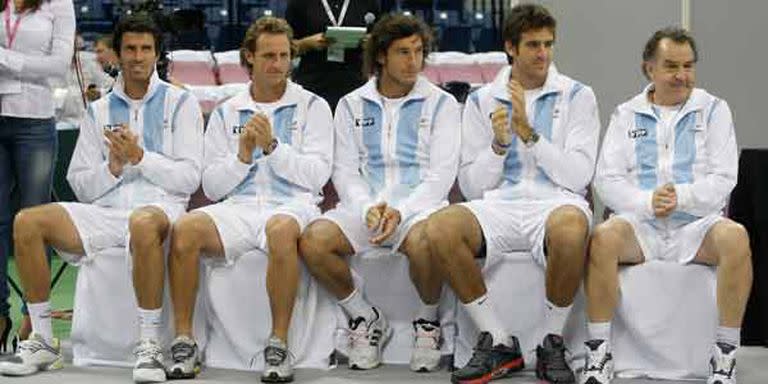 Tiempos de Copa Davis 2011: Chela, Nalbandian, Mónaco, Del Potro y Tito Vázquez, en Belgrano