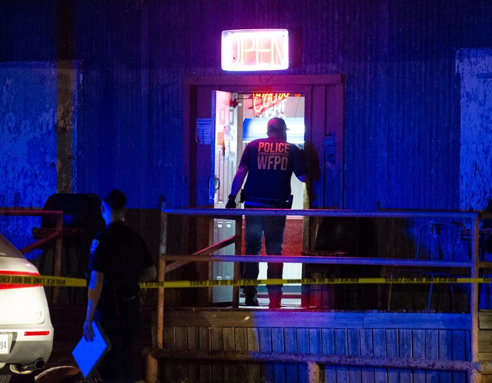 Wichita Falls police investigated a homicide at the Haystack on Scott Avenue Monday morning.