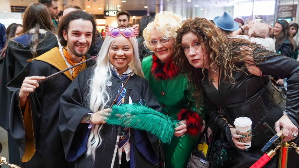 Harry Potter cosplayers at Back to Hogwarts Day in London (courtesy of Warner Bros. Discovery)