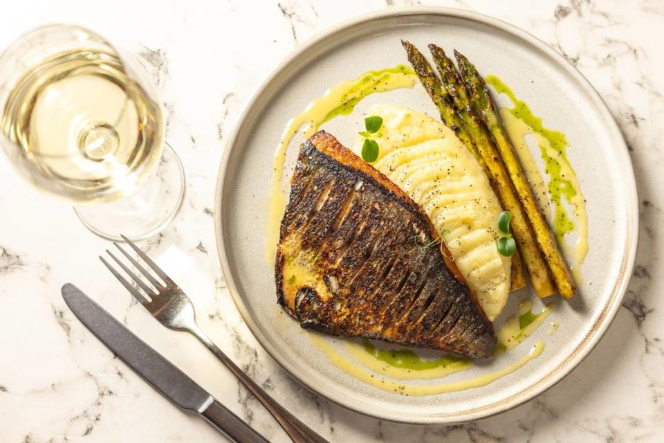 Restaurant owner Ilias Pappas plans to open an upscale Greek restaurant to focus on traditional cuisine such as lavraki filet, also known as sea bass, with olive oil mashed potato and asparagus with dill oil.