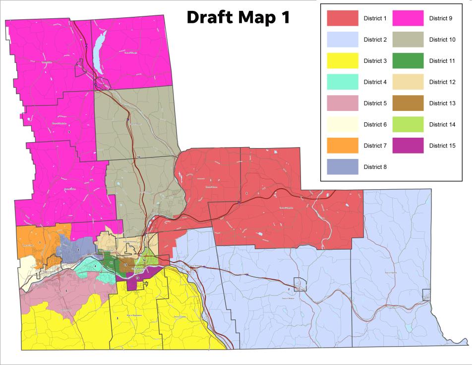 Draft Map 1, the Broome County re-districting proposal favored legislature Democrats.