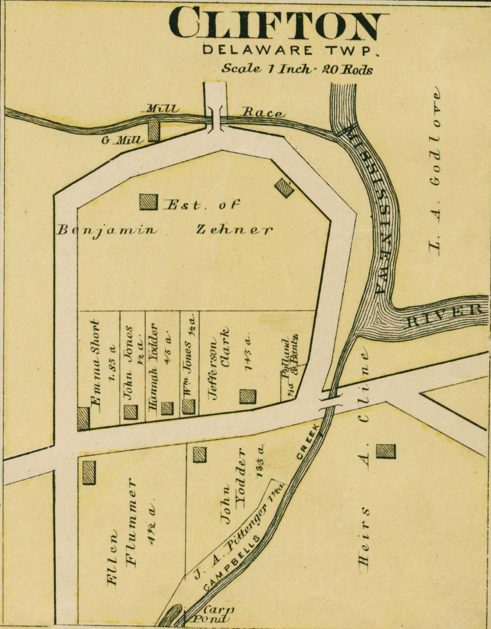 1887 map of Clifton.