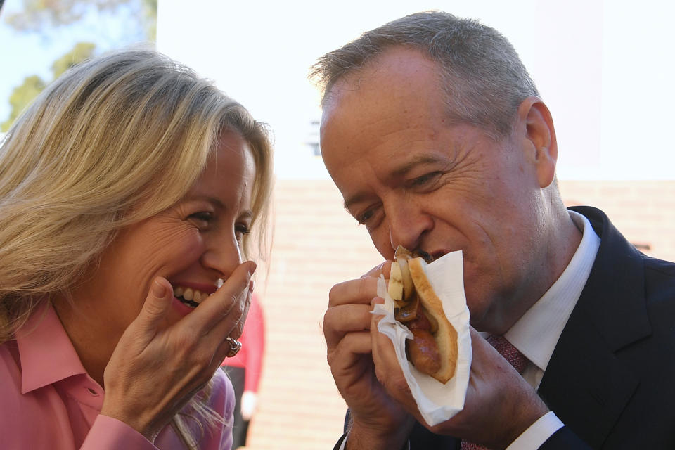 Bill Shorten enjoys his lunch