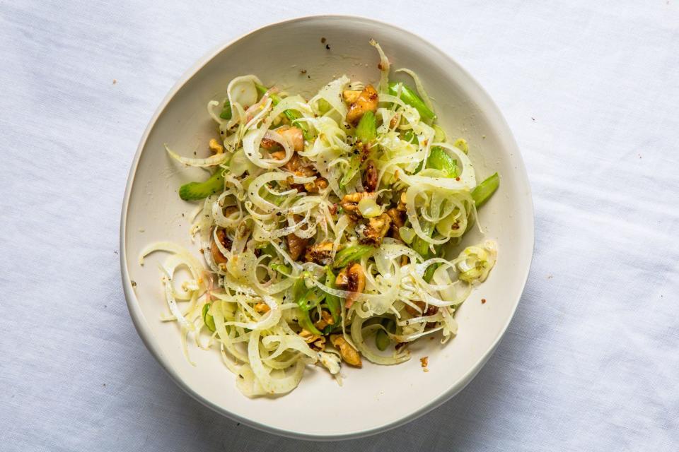 Fennel-Celery Salad with Blue Cheese and Walnuts