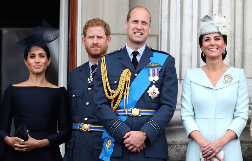 Meghan Markle, Prince Harry, Prince William and Kate Middeton | Chris Jackson/Getty