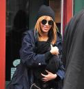 Beyonce was spotted breastfeeding baby Blue Ivy in New York while out dining with Jay-Z.