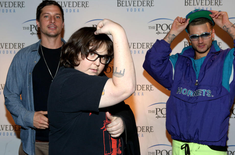 Milonakis with his&nbsp;hip-hop group Three Loco in 2013. (Photo: Tom Briglia via Getty Images)