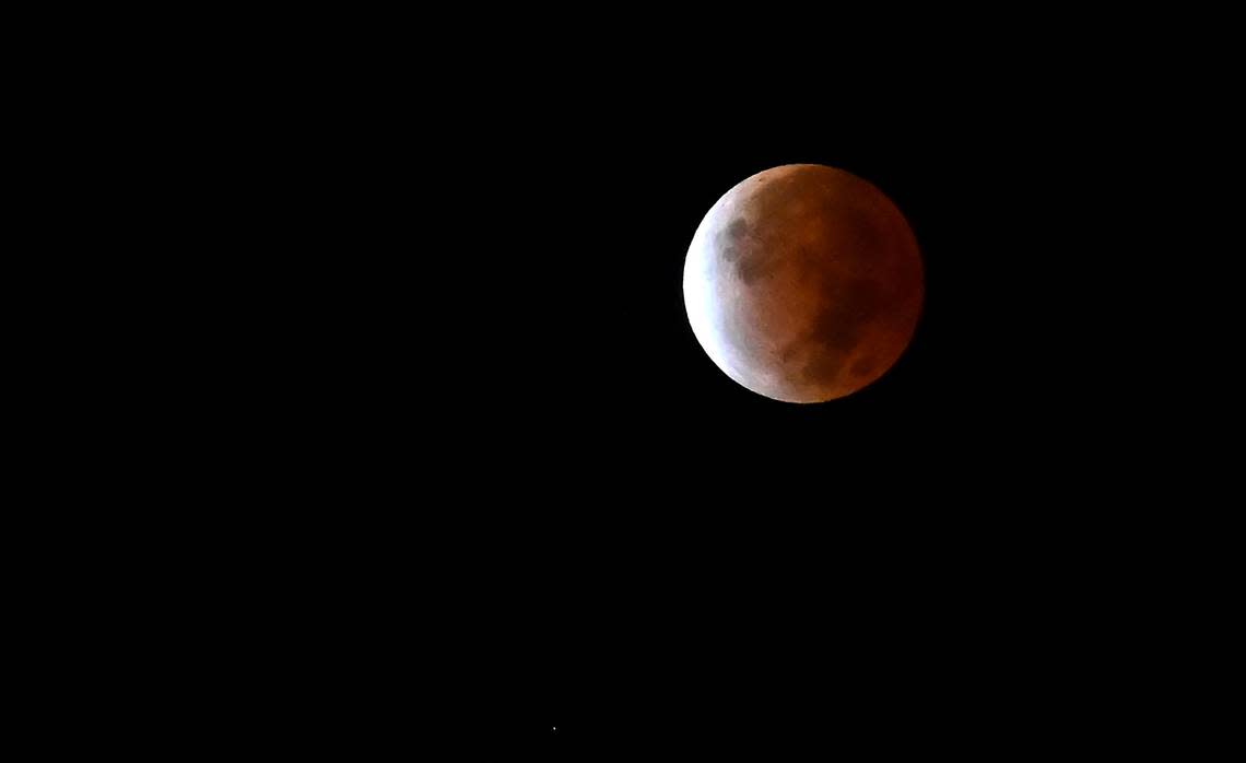 A view of the Beaver Moon eclipse from Indian Trail, NC on Friday, November 19, 2021. The eclipse was the longest of its kind in 580 years.