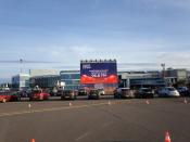 Drive-in cinema, set up during the coronavirus disease (COVID-19) outbreak at the Vilnius International Airport