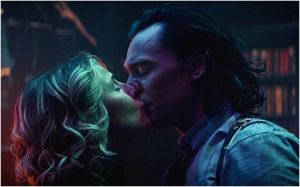 Sylvie and Loki kiss