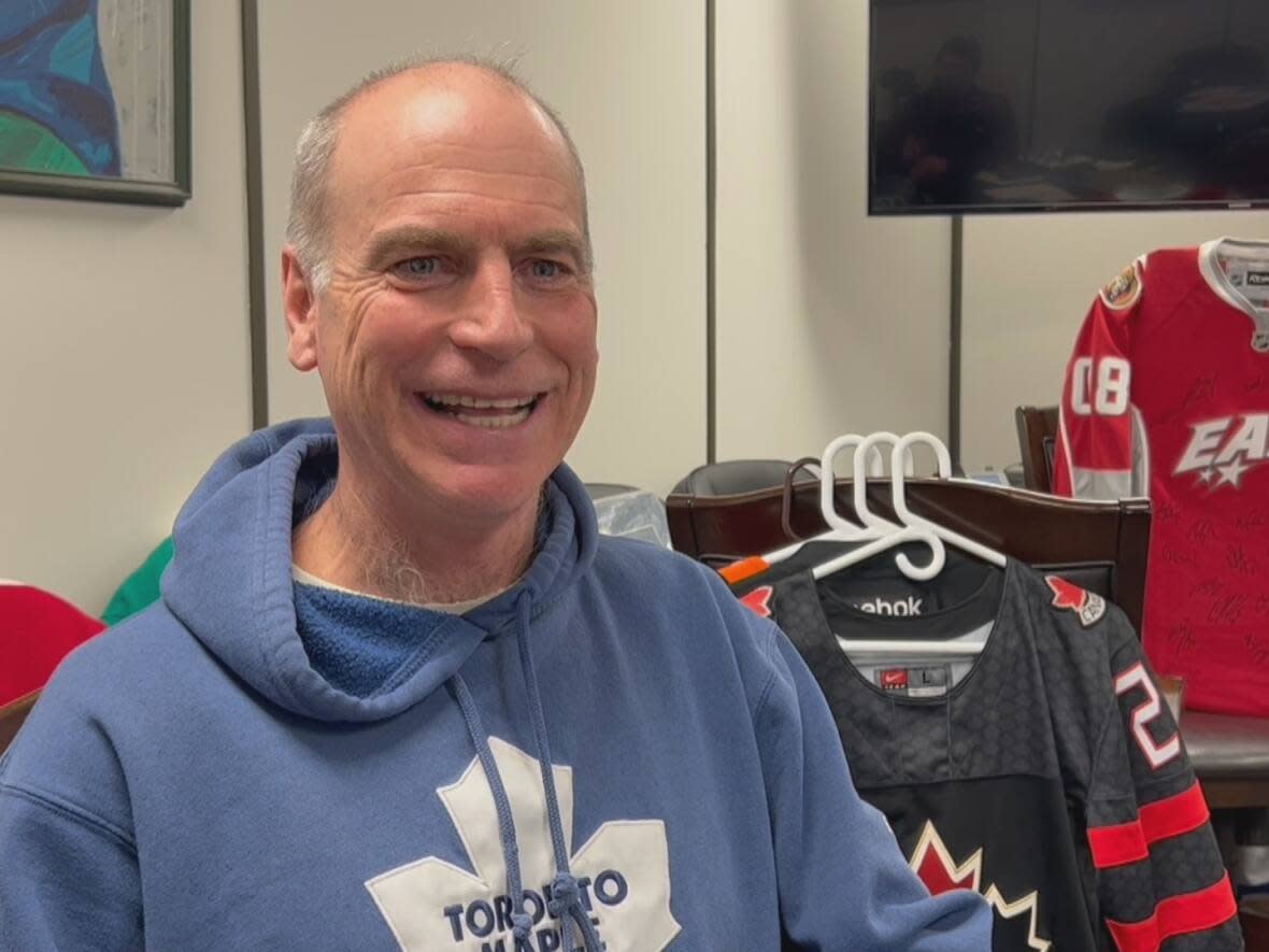 When Ron Cruikshank walked into a second hand sporting goods store in Whitehorse, he had no idea he'd walk out with a signed NHL all-star jersey likely worth more than the $26 he paid for it. (CBC - image credit)