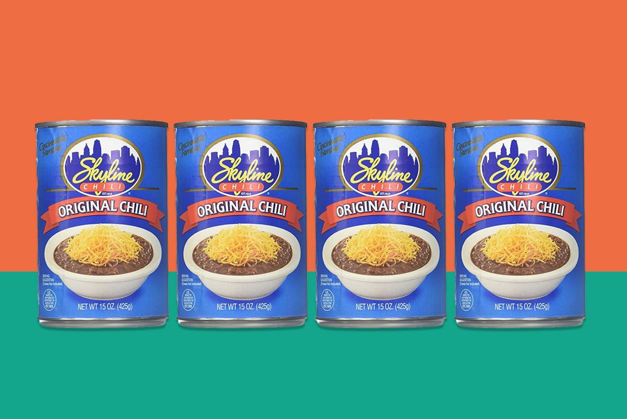 Cans of Skyline Chili