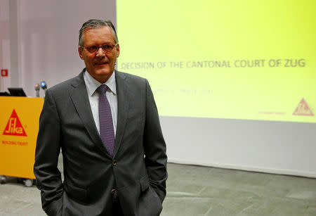 Paul Haelg, chairman of the board of Swiss chemicals group Sika, waits to attend a news conference in Zurich, Switzerland October 28, 2016. REUTERS/Arnd Wiegmann