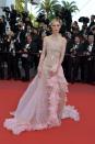 <p>Coco was a fairytale dream in a pink ruffled gown by Georges Hobeika.<br><i>[Photo: Getty]</i> </p>