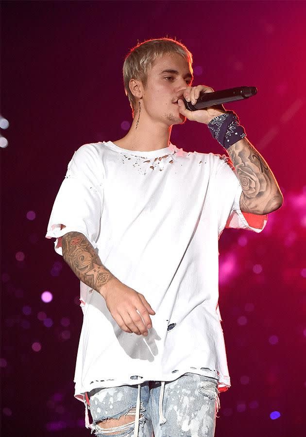 Bieber walked off stage at his Manchester concert. Photo: Getty Images