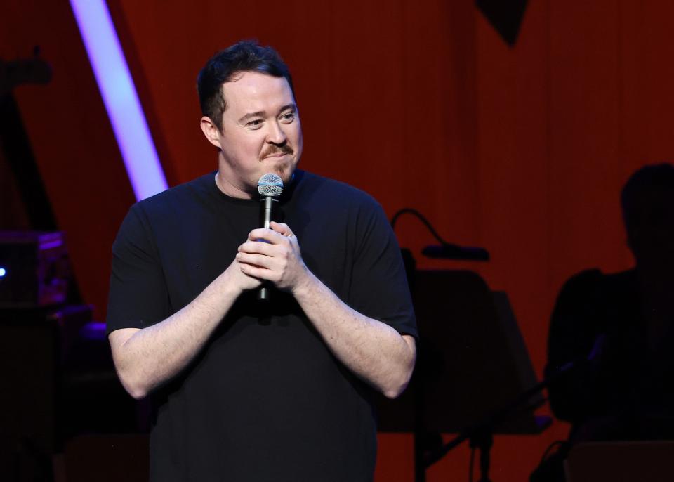 NEW YORK, NEW YORK - NOVEMBER 06: Shane Gillis performs onstage during the 17th Annual Stand Up For Heroes Benefit presented by Bob Woodruff Foundation and NY Comedy Festival at David Geffen Hall on November 06, 2023 in New York City. (Photo by Jamie McCarthy/Getty Images for Bob Woodruff Foundation)