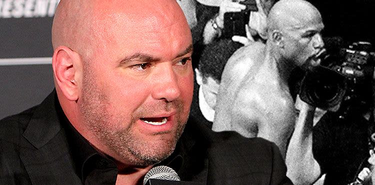 Dana White angry and Floyd Mayweather