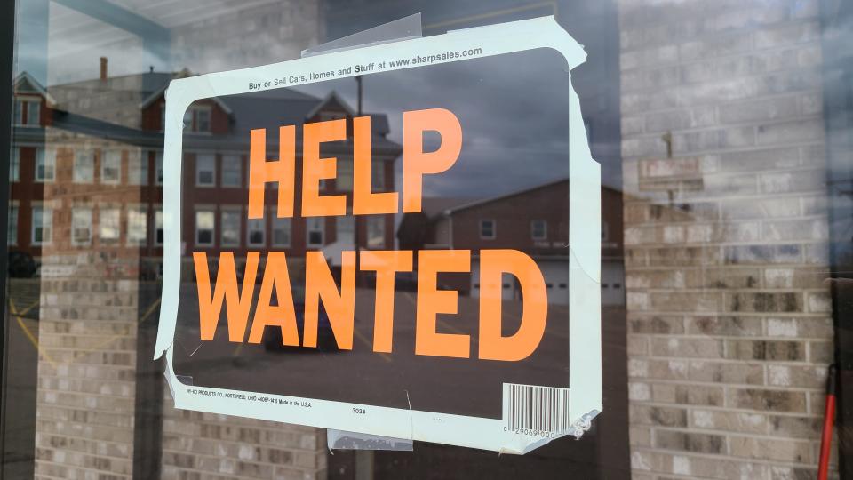 Take Six in Meyersdale has a "help wanted" sign posted on the front window.