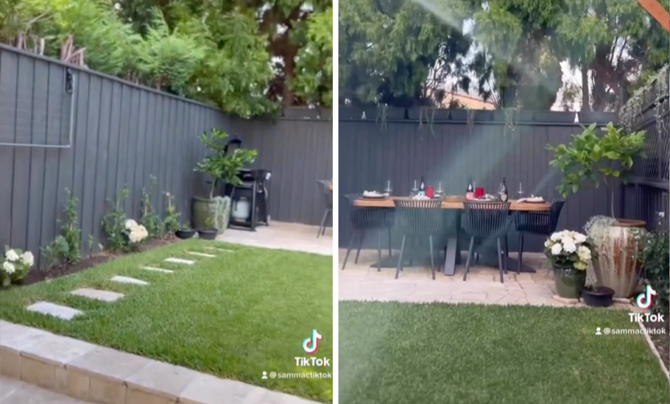 Sam Mack's backyard after the transformation.