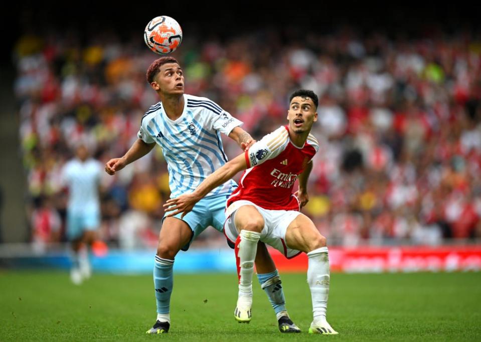 Johnson in action at the Emirates earlier this season (Getty Images)