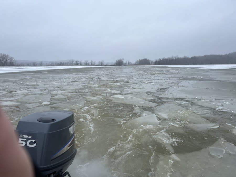 Duck hunters encountered a lot of ice in Dover (Courtesy: B.L. Kelly)