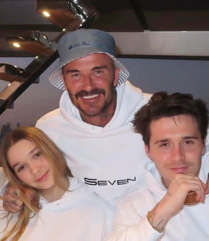 <p>Instagram/victoriabeckham</p> Harper, David and Brooklyn Beckham spend Easter on a yacht, as posted by Victoria Beckham on Instagram Sunday