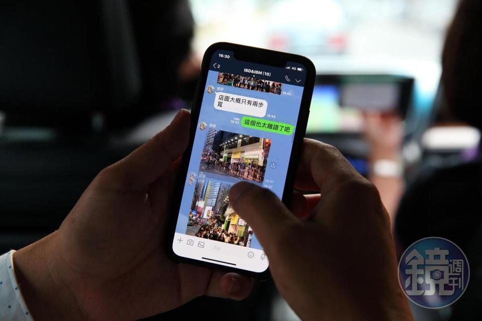 王耀輝靠Line、wechat關注各地市況，每天光Line就有數百則訊息。