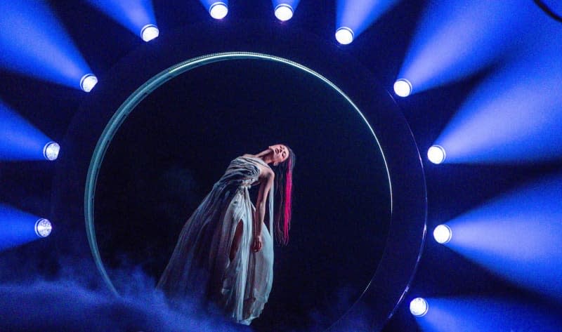 Eden Golan from Israel performs the song "Hurricane" during the first rehearsal for the final of the Eurovision Song Contest (ESC) 2024, in the Malmo Arena. The motto of the world's biggest singing competition is "United By Music". Jens Büttner/dpa