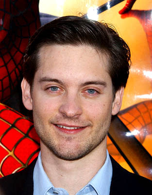 Tobey Maguire looks plumb tuckered out at the LA premiere of Columbia Pictures' Spider-Man