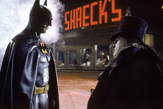 <p>Warner Bros./courtesy Everett Collection</p> Micheal Keaton and Danny DeVito as Batman and The Penguin in 1992 movie 'Batman Returns'