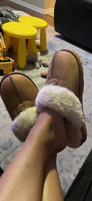 20% off a pair of fluffy house slippers