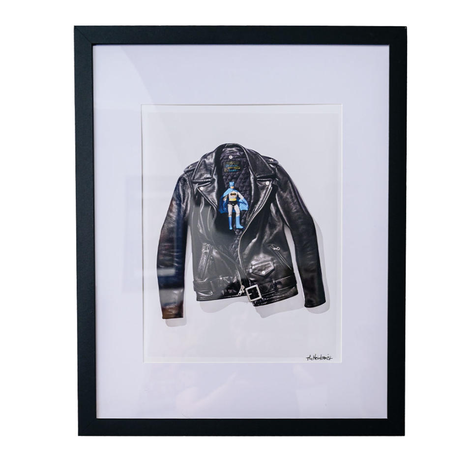 Portrait of his favorite leather jacket by artist Shana Novak.