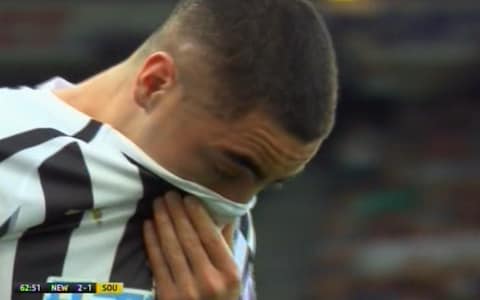 Almiron crying