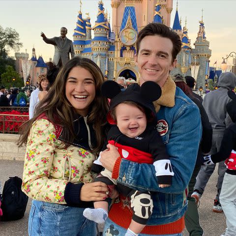 <p>Drake Bell Instagram</p> Drake Bell, Janet Von Schmeling, and their son enjoying a day at Disney World.