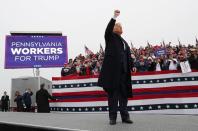 U.S. President Donald Trump holds a campaign event, in Lititz, Pennsylvania