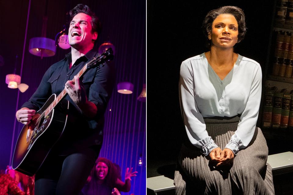 Will Swenson as ‘Neil Diamond – Then’ and The Noise. Photos by Julieta Cervantes ; Audra McDonald in Ohio State Murders.