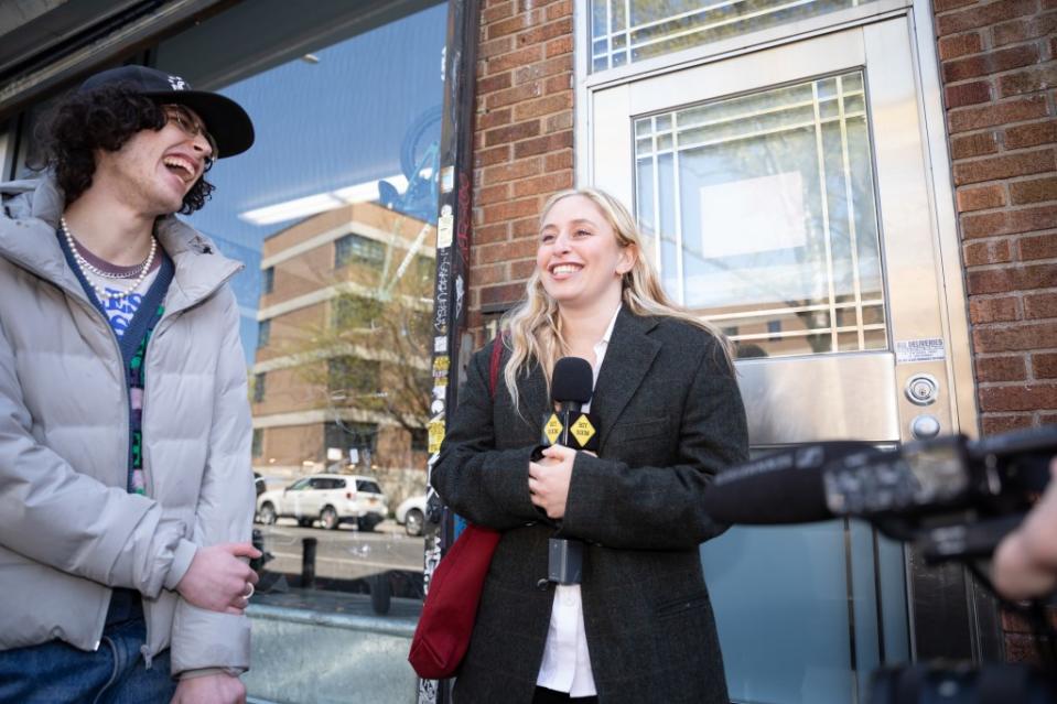 Max Sundue, (left) one of her three-person video team, is responsible for vetting all of the rooms. Coster never knows what mess she’s walking into until the cameras are rolling. Olga Ginzburg for N.Y.Post