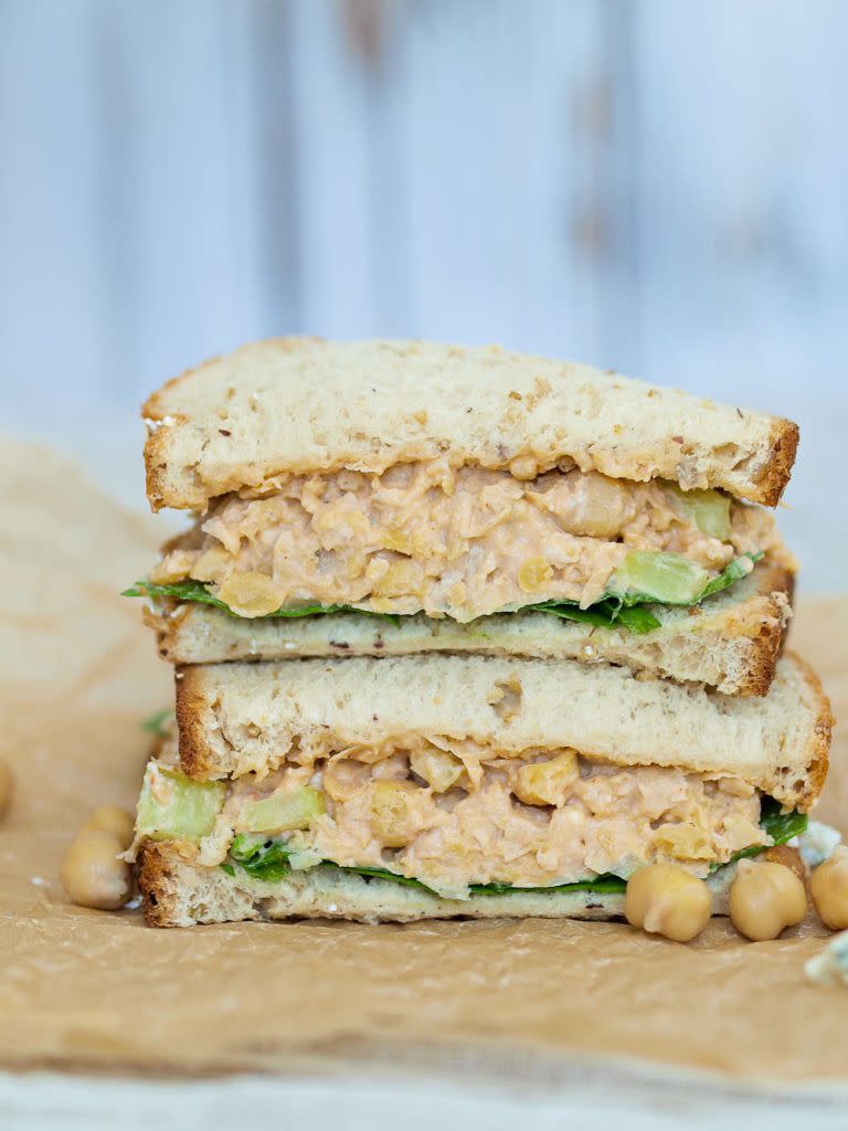 Buffalo Chickpea Salad Sandwich