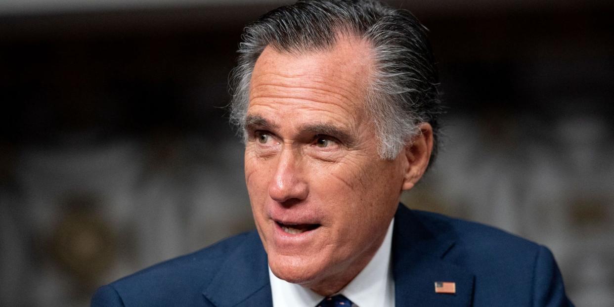 Republican Sen. Mitt Romney of Utah at a hearing on Capitol Hill on January 11, 2022.