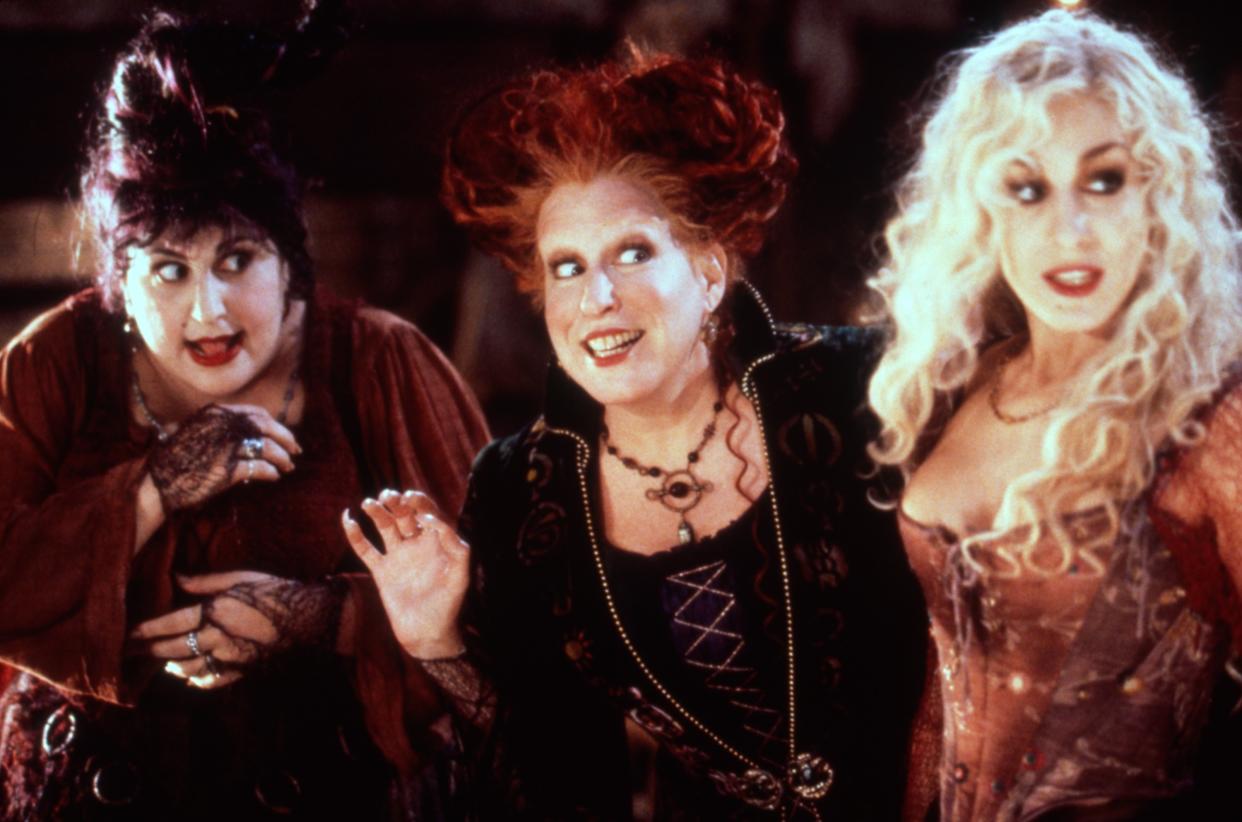 Kathy Najimy, Bette Midler and Sarah Jessica Parker in the 1993 Halloween favorite, 'Hocus Pocus' (Photo: Buena Vista Pictures/Courtesy Everett Collection)